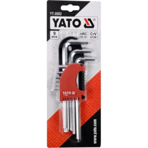 YATO imbuszkulcskészlet 9 db 2-10 mm cr-v – YT-0502