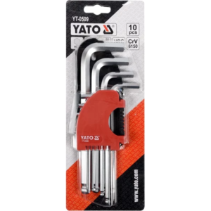 YATO gömbvégű imbuszkulcskészlet 10 db 2-12 mm Cr-V – YT-0509