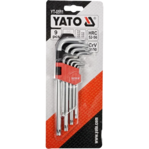 YATO Torx kulcskészlet 9 db T10–T50 cr-v – YT-0511