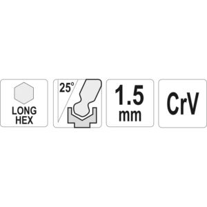 YATO golyós végű, hosszú imbuszkulcs 1,5 mm – YT-05450