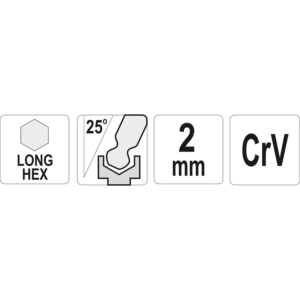YATO golyós végű, hosszú imbuszkulcs 2,0 mm – YT-05451