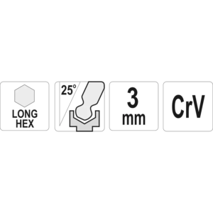 YATO golyós végű, hosszú imbuszkulcs 3,0 mm – YT-05453