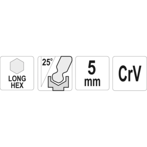 YATO golyós végű, hosszú imbuszkulcs 5,0 mm – YT-05456