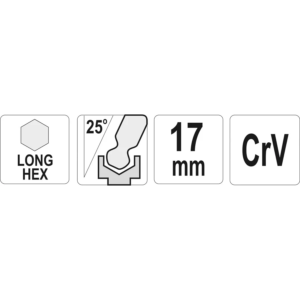 YATO golyós végű, hosszú imbuszkulcs 17,0 mm – YT-05465