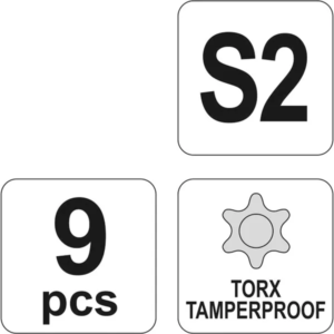 YATO készlet kulcsok Torx 9 db – YT-0563