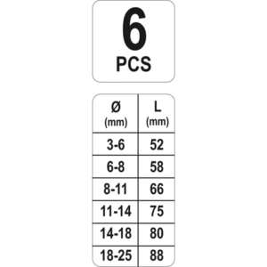 YATO csavarkiszedő-készlet 6 db – YT-0590