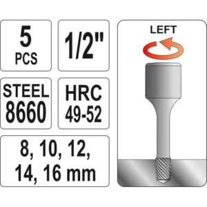 YATO csavarkiszedő-készlet 5 db 1/2 – YT-0624