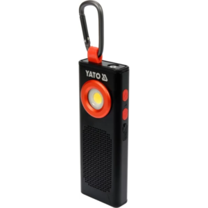 YATO munkazseblámpa 500 lm, 2000 mah, hangszóró – YT-08557