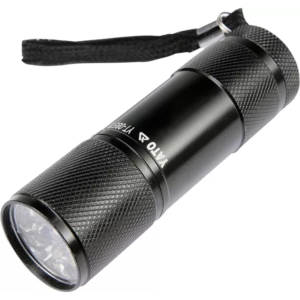 YATO alumínium zseblámpa, 9 LED, fekete – YT-08570