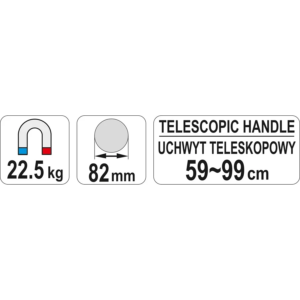 YATO teleszkópos mágneses megfogó 59-99 cm – YT-0860
