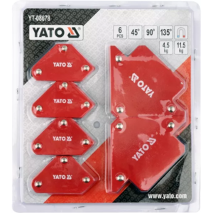 YATO 6 db-os mágneses hegesztőszög-készlet – YT-08678