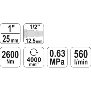 YATO pneumatikus ütvecsavarozó 1" 2600 Nm – YT-0960