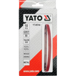 YATO végtelenített csiszolószalag P80, 10 × 330 mm, 10 db – YT-09744