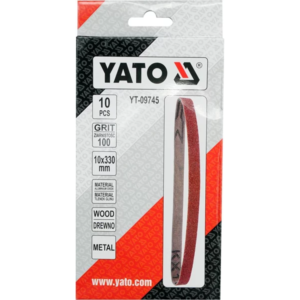 YATO végtelenített csiszolószalag P100, 10 × 330 mm, 10 db – YT-09745