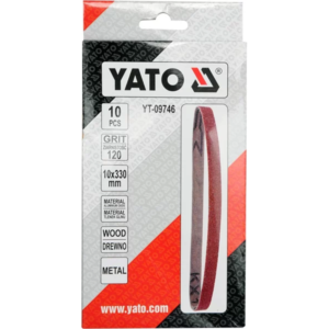 YATO végtelenített csiszolószalag P120, 10 × 330 mm, 10 db – YT-09746
