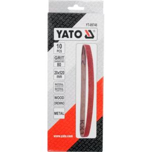 YATO végtelenített csiszolószalag P80, 20 × 520 mm, 10 db – YT-09748