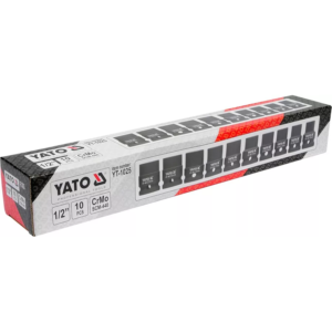 YATO rövid ütődugókulcs-készlet, 10 részes – YT-1025