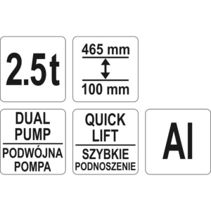 YATO alumínium autóemelő 2,5 t – YT-17205