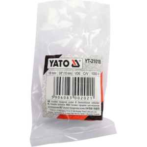 YATO szigetelt dugókulcs 18 mm 3/8 6-kat. vde – YT-21018