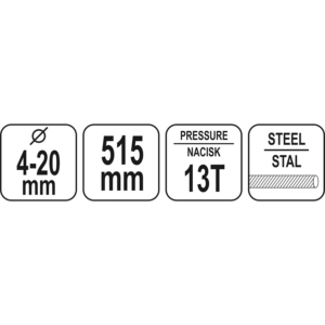 YATO kézi hidraulikus csővágó 4-20 mm – YT-22872