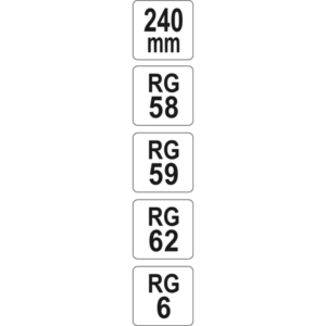 YATO krimpelő fogó koaxiális csatlakozókhoz, RG6/RG58/RG59/RG62, 240 mm – YT-2298