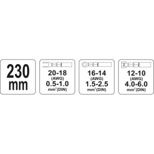 YATO konektor-krimpelő fogó 0,5-6,0 mm – YT-2300