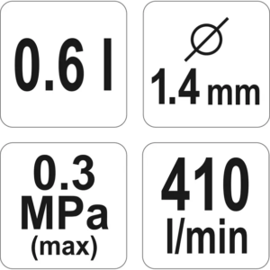 YATO hvlp festékszóró pisztoly 0,6 l 1,4 mm – YT-2340
