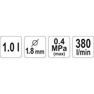YATO hvlp festékszóró pisztoly 1 l 1,8 mm – YT-2346