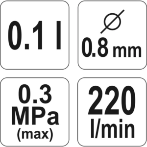 YATO hvlp festékszóró pisztoly 0,1 l 0,8 mm – YT-2357