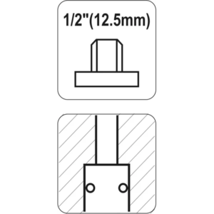 YATO gyorscsatlakozó aljzat, külső menetes, 1/2" – YT-2392