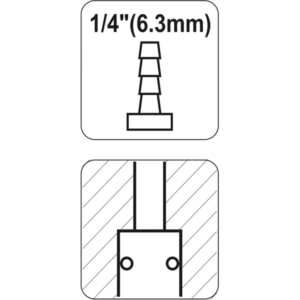 YATO tömlős gyorscsatlakozó-aljzat 6 mm – YT-2396