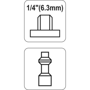 YATO csatlakozó aljzat, külső menetes, 1/4" – YT-2399