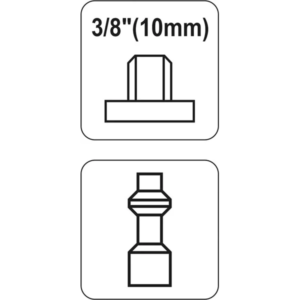YATO csatlakozó aljzat, külső menetes, 3/8" – YT-2401