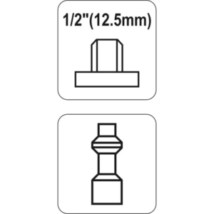 YATO csatlakozó aljzat, külső menetes, 1/2" – YT-2402