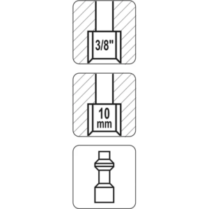 YATO csatlakozó aljzat, belső menetes, 3/8" – YT-2404