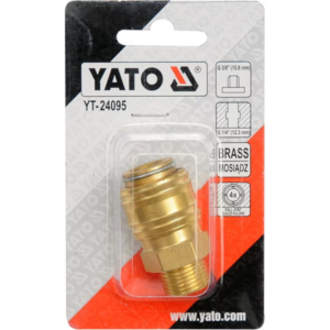 YATO sárgaréés gyorscsatlakozó külső menettel g3/8 – YT-24095