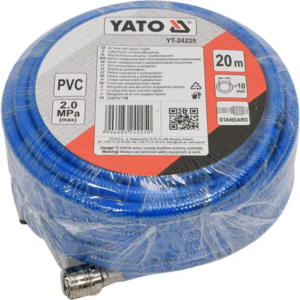 YATO PVC pneumatikus tömlő gyorscsatlakozóval 10 mm x 20 m – YT-24225