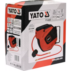YATO felcsévélős pneumatikus tömlő 6,mm 14 m – YT-24243