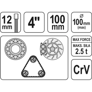 YATO háromkarú lehú-való 4" – YT-2520