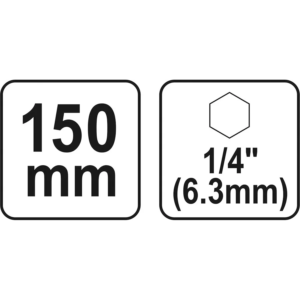 YATO hosszabbító fa lapos fúrószárhoz 150 mm – YT-3256
