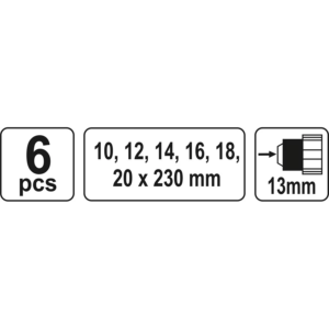 YATO fa csigafúrókészlet 6 db 10-20 mm – YT-3298