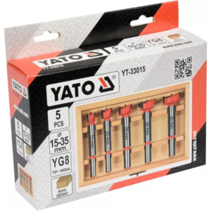 YATO pántfúrók fához 15-35 mm 5 db – YT-33015