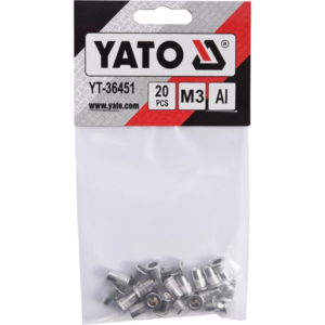 YATO alumínium szegecsanyák m3, 20 db – YT-36451