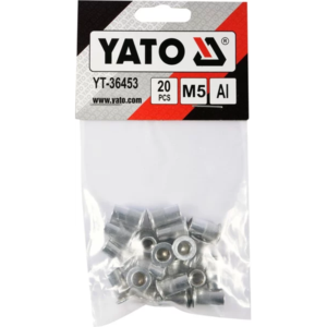 YATO alumínium szegecsanyák m5, 20 db – YT-36453