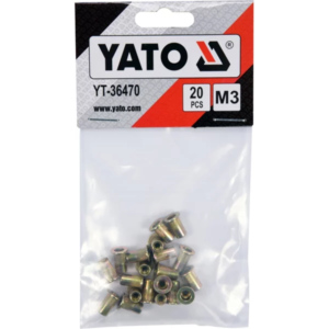 YATO acél szegecsanyák m3, 20 db – YT-36470