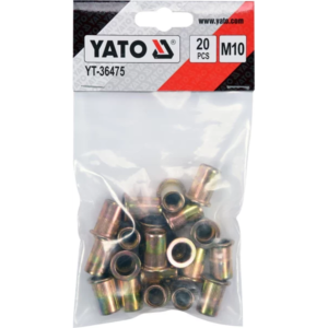 YATO acél szegecsanyák m10, 20 db – YT-36475