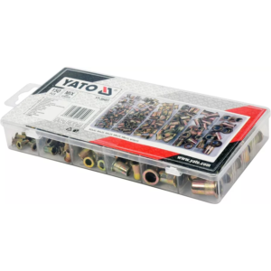 YATO acél szegecsanyákészlet m3- m10, 150 db – YT-36481