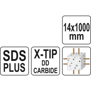 YATO prémium SDS-plus fúró 14 mm/1000 mm – YT-41970