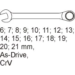 YATO fiókbetét kulcsok villás-csillag 16 db. – YT-5531