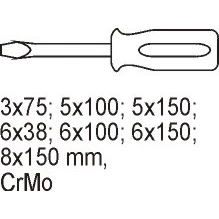 YATO fiókbetét csavarhúzók 7 db. – YT-5535